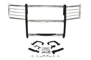 Ford F-150 Grille Guard - Front - Go Rhino - 3000 Series StepGuard - Chrome - `15-`17